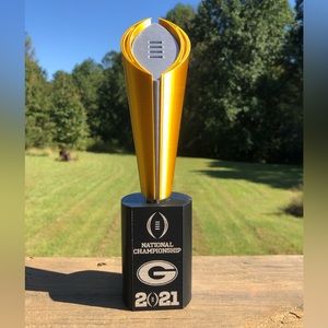 10 inch Georgia Bulldog 2021 National Championship collectors trophy